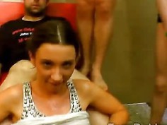 European hotties go crazy with golden rain in gang bang